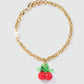 18K Real Gold Plated Cherry Pearls Bracelet