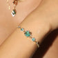 14K Real Gold Plated Lake Blue Butterfly Bracelet