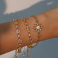 18K Real Gold Plated White Opal Sun Bracelet