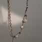 Platinum Plated Pearl Star Necklace