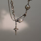 Platinum Plated Pearl Star Necklace