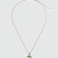 Platinum Plated Heart Waves Layer Necklace