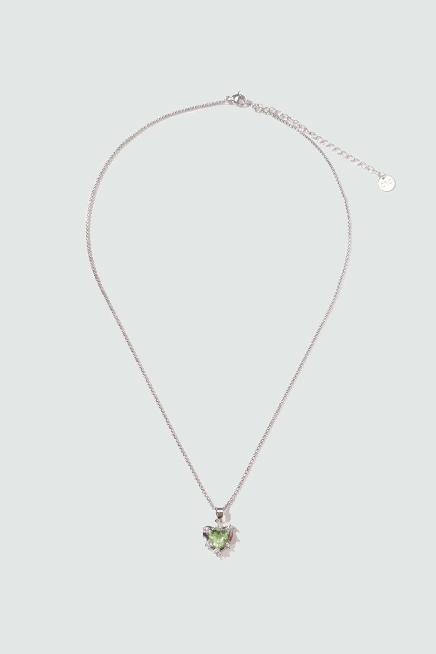 Platinum Plated Heart Waves Layer Necklace