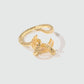 20K Real Gold Plated Moon Snake Ring