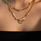 18K Real Gold Plated Sea Shell Pearls Necklace