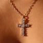 Stainless Steel Diamond Cross Necklace