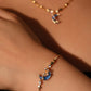 18K Real Gold Plated Moonstone Moon Star Necklace
