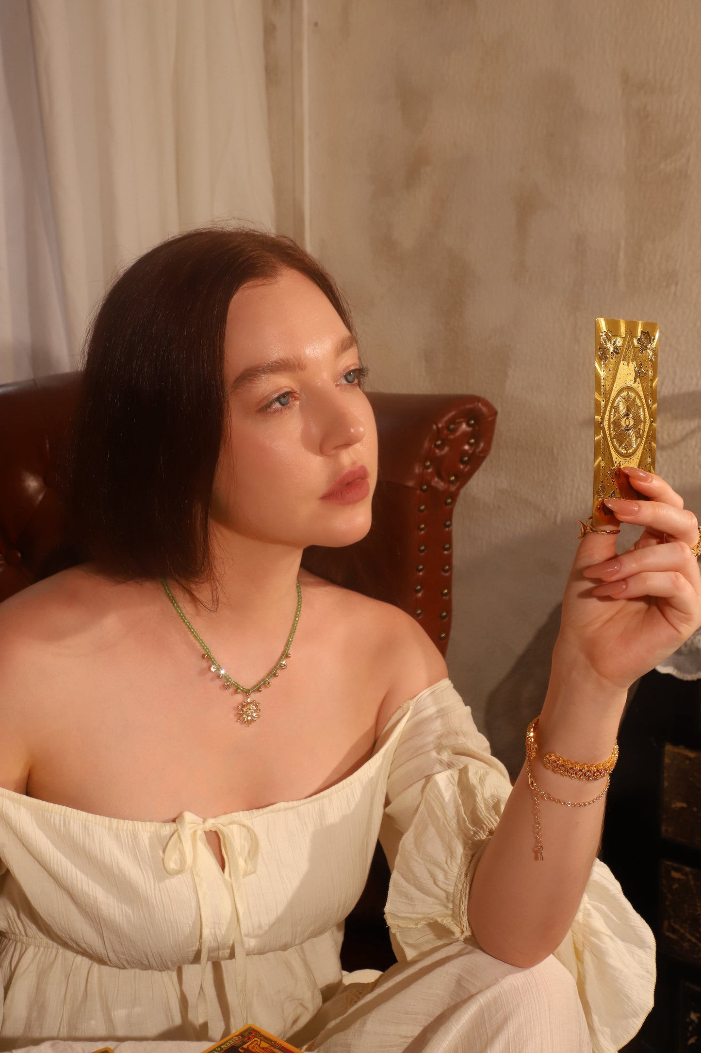 14K Real Gold Plated Sun Garden Necklace