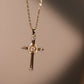 14K Real Gold Plated Heavenly Cross Necklace