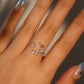 925 Sterling Silver Moon Star Ring