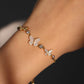14K Real Gold Plated Natural Shell Butterfly Bracelet