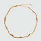 18K Gold Stainless Steel Wave Textured Necklace