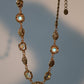 18K Real Gold Plated Multi Moonstone Shell Necklace