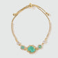 14K Real Gold Plated Lake Blue Butterfly Bracelet