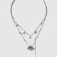 Platinum Plated Shell Starfish Pearls Layer Necklace