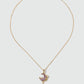 18K Real Gold Plated Moonstone Rose Moon Necklace