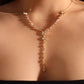 14K Real Gold Plated Diamond Chain Necklace