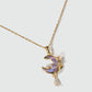 18K Real Gold Plated Moonstone Rose Moon Necklace