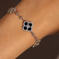 Black Lucky Leaf Bracelet