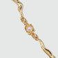18K Real Gold Plated Multi Pearls Wave Necklace
