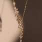 14K Real Gold Plated Diamond Leaf Necklace