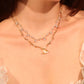 14K Real Gold Plated Multi Diamond Necklace