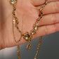 18K Real Gold Plated Opal Dangle Necklace