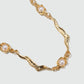 18K Real Gold Plated Multi Pearls Wave Necklace