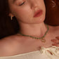 14K Real Gold Plated White Opal Diamond Earrings