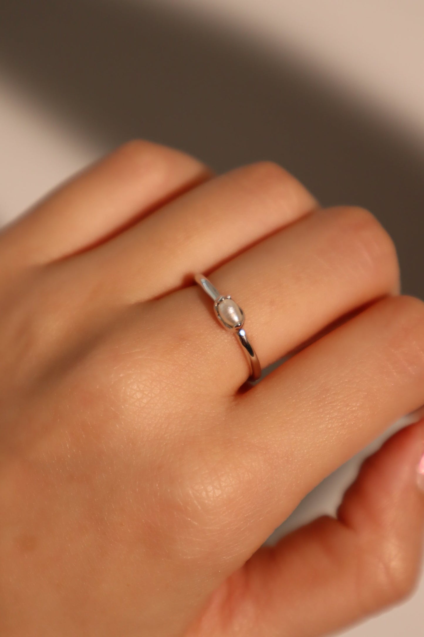 925 Sterling Silver Natural Pearl Ring