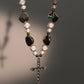 Glowing Pearl Cross Necklace