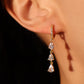 18K Real Gold Plated 3 in 1 Water Drop Earrings
