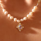 14K Real Gold Plated Freshwater Pearl Magic Mirror Necklace