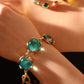 Real Gold Plated Blue Crystals Bracelet