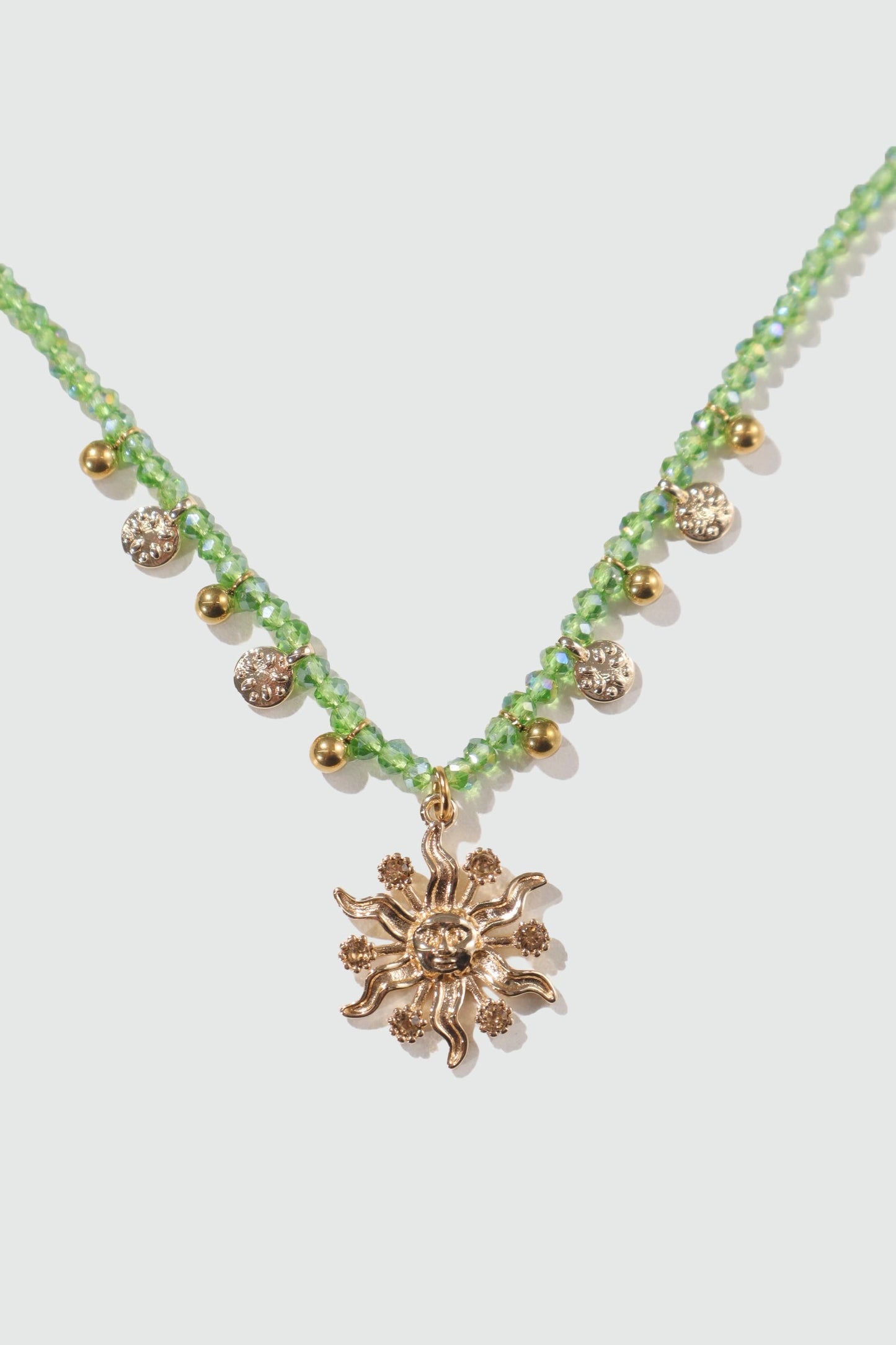 14K Real Gold Plated Sun Garden Necklace