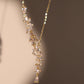 14K Real Gold Plated Diamond Leaf Necklace