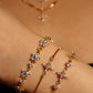 18K Real Gold Plated 3 in 1 Diamond Cross Bracelet