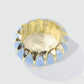 Gold Plated Blue Acrylic Bangle Bracelet