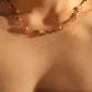 18K Real Gold Plated Multi Purple Opal Wave Necklace