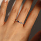 925 Sterling Silver Gradient Sapphire Ring