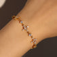 18K Real Gold Plated 3 in 1 Diamond Cross Bracelet