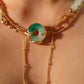 18K Real Gold Plated Jade Dragon Chain Necklace
