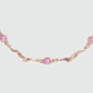 18K Rose Gold Plated Multi Purple Opal Wave Necklace