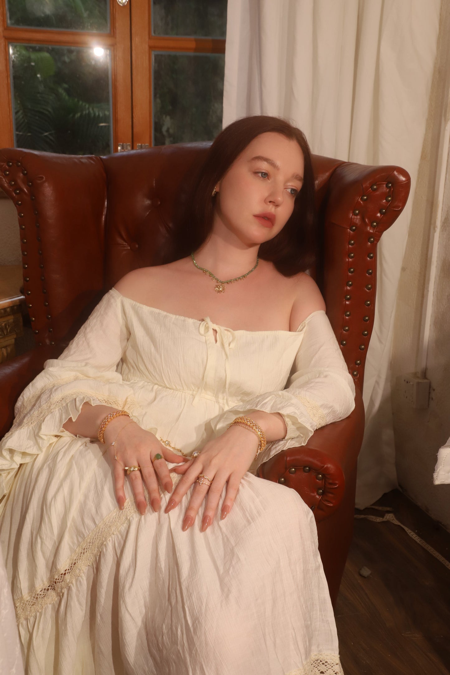 14K Real Gold Plated Sun Garden Necklace