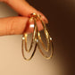 14K Real Gold Plated Double Layer Hoop Earrings