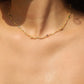 18K Real Gold Plated Multi Color Gem Wave Necklace