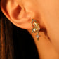 14K Real Gold Plated Natural Shell Butterfly Star Earrings
