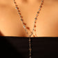 Platinum Plated Diamond Heart Layering Long Necklace (Waist Chain)