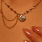 18K Real Gold Plated Diamond Moonstone Moon Necklace