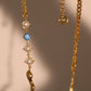18K Real Gold Plated Blue Shell Necklace